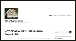 Desktop Screenshot of hoaofcypresslakes.org